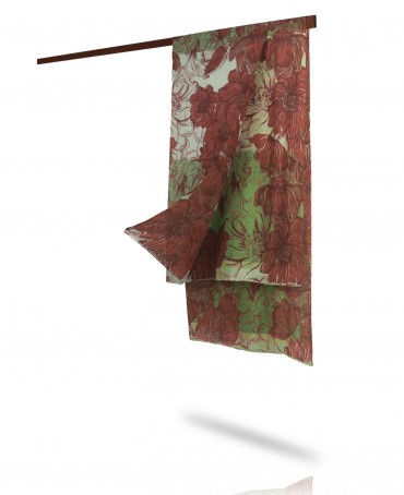 Палантин Женский SN40-GRANDE.FLEUR/BLEU.CIEL